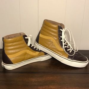 Brown Old Skool Leather Vans